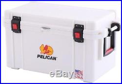 Pelican White Elite Marine Cooler Durability Stainless Steel Plate Rust Proof
