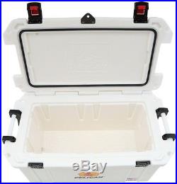 Pelican White Elite Marine Cooler Durability Stainless Steel Plate Rust Proof