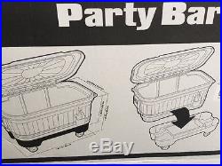 Plug In Ice Chest Igloo Party Cooler Portable Stand Wheels 125 Quart Ice Rolling