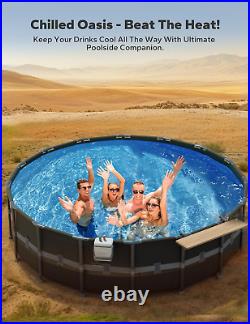 Pool Cooler Insulated Hard Handle above Ground Pools Keeps Ice up to 3 Days Spa