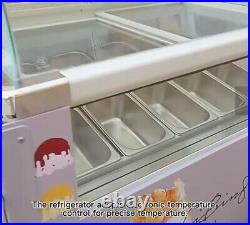 Popsicle Ice Cream Gelato 10 Flavor Freezer Food Beverage Cart