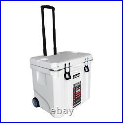 Portable 37Quart Ice Chest Cooler Tote Lockable Bottle Opener Insulated with Wheel