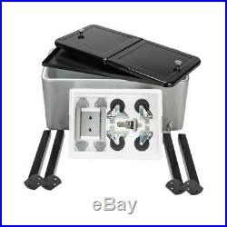 Portable 80qt Patio Rolling Cooler Cart Stainless Steel Outdoor Ice Beer Chest