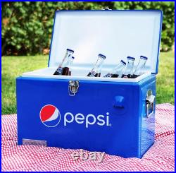 Portable Cooler with Pepsi Logo, built in bottle opener, 21-quart