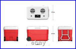 Portable Cooler with Wheels Audio System and Power Station in ONE