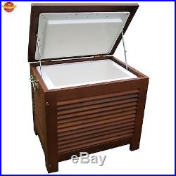 Portable Wooden Patio Cooler Camp Kitchen Outdoor Furniture Pool Cooler Table