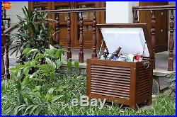 Portable Wooden Patio Cooler Camp Kitchen Outdoor Furniture Pool Cooler Table