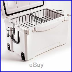 Premium Hard Case Cooler Ice Chest Insulated 75 Qt withWheels