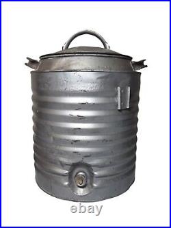 RARE HTF Antique Galvanized Metal 5 Gal Water Cooler Can New Delphos Can Mfg Co