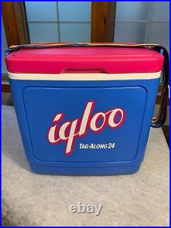 RARE Vintage 1980s 1990s Igloo Tag Along 24 Cooler Rainbow Shoulder Strap PRIDE