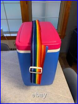 RARE Vintage 1980s 1990s Igloo Tag Along 24 Cooler Rainbow Shoulder Strap PRIDE