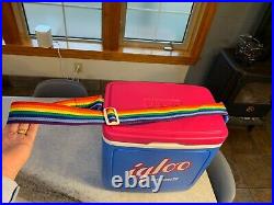 RARE Vintage 1980s 1990s Igloo Tag Along 24 Cooler Rainbow Shoulder Strap PRIDE