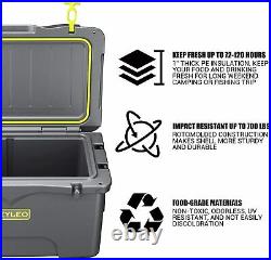 REYLEO 52 Quart Portable Rotomolded Cooler Heavy-Duty Ice Chest with Fish Ruler