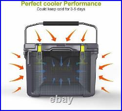 REYLEO Camping Cooler Portable Rotomolded Cooler Keeps Ice Up to 5 Days B