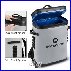 ROCKBROS Leak-Proof Soft Sided Cooler Backpack Waterproof Insulated Gray Bag