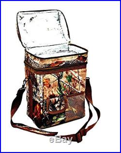 Realtree Licensed 12 can Insulated lunch bag cooler dual compartment leak proof