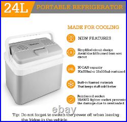 Refrigerador eléctrico portátil 24 litros nevera termoeléctrica para coche hogar