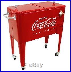 Rolling Cooler Outdoor Portable Ice Chest Beverage Water Picnic Drinks Cart Bin
