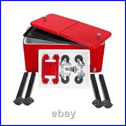 Rolling Cooler Picnic 80QT Outdoo Cooler Ice Chest Party Cooler Cart Red