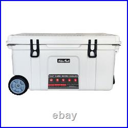 Rolling Ice Chest Cooler Camping Insulated Lockable Cooler with Wheel -79 Quart