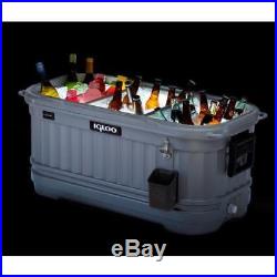 Rolling Ice Chest Cooler Tank Drink Box Beverage Garden Party LED Nighttime Bar