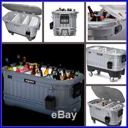 Rolling Patio Bar Party Cooler Ice Chest Igloo LiddUp Illuminated Cool Riser Tec