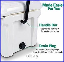 Rotomolded Ice Cooler 20QT Up to 10 Day Ice Retention Commercial Grade Food Safe