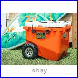 RovR RollR Portable Rolling Insulated Cooler with Wheels, 45 Quart (Open Box)