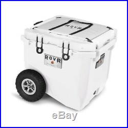 RovR RollR Portable Rolling Insulated Cooler with Wheels 45 Quart White (Open Box)