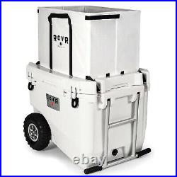 RovR RollR Portable Rolling Insulated Cooler with Wheels, 60 Qt (Open Box)