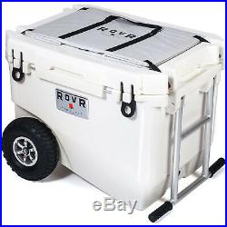 RovR RollR Rolling Outside Insulated Cooler with Wheels, 60 Qt, Powder (Damaged)