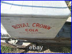 Royal Crown Cola Cooler Aluminum Vintage 1950's Rat Rod Ice Chest