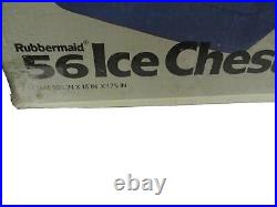 Rubbermaid 56 qt Cooler & 10 quart Ice Chest, 2 Piece Value Pack Blue withorig. Box