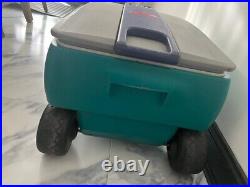 Rubbermaid Cooler Wagon, Rare Vintage Color, 4 Wheels, 60 Qt Ice Chest, Rolling