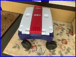 Rubbermaid Pepsi Cooler Wagon 4 Wheels Picnic Buggy Ice Chest 48 Quart Blue