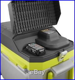 Ryobi Cooling Cooler Compartment Easy Transport Wheels Handle On Board Storage