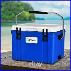 STAKOL 26 Quart Portable Cooler Ice Chest Leak-Proof 20 Cans Ice Box for Camping