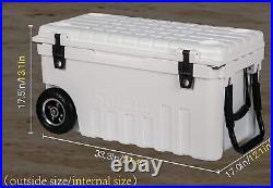 Seavilis 70QT Portable Heavy Duty Wheeled with S. S Handle Roto Molded ice Cooler