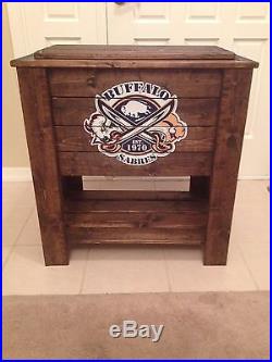 Stained Wood Cooler Stand