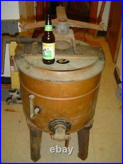 Steam punk deck garage patio cave beer refreshment jacketed cooler copper 4 legs