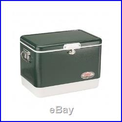 Steel Belted Cooler Outdoor Patio Coleman Camping Picnic Beverage Food Ice Chest