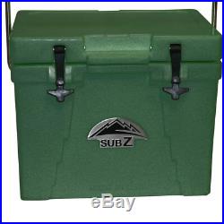 Sub Z 23 Quart Double Wall Insulated Portable Cooler with Handle, Forest Green