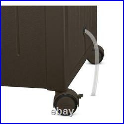 Suncast Cooler Cabinet Wicker Drainage Tube Side Towel Bar Durable Resin 77 Qt