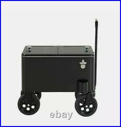 Sunjoy Audrey 60 Quart Cooler Cart Black
