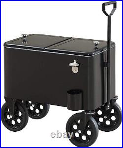Sunjoy Audrey 60 Quart Cooler Cart Black A601006600