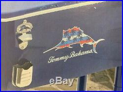 TOMMY BAHAMA 77 Qt. Rolling Party Cooler, Blue SHIPS FREE