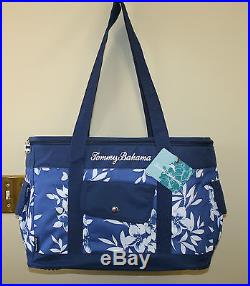 TOMMY BAHAMA TOTE. INSULATED COOLER BAG. TROPICAL FLOWER DESIGN. NWT