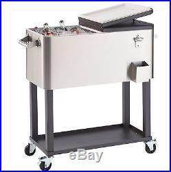 TRINITY TXK-0802 Stainless Steel Cooler with Shelf