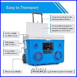TUNES2GO KoolMAX 40 Qt Cooler Bluetooth Speaker System 350W Boombox Blue