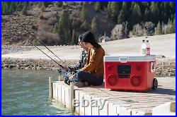 TUNES2GO KoolMAX 40 Qt Cooler Bluetooth Speaker System 350W Boombox Red
